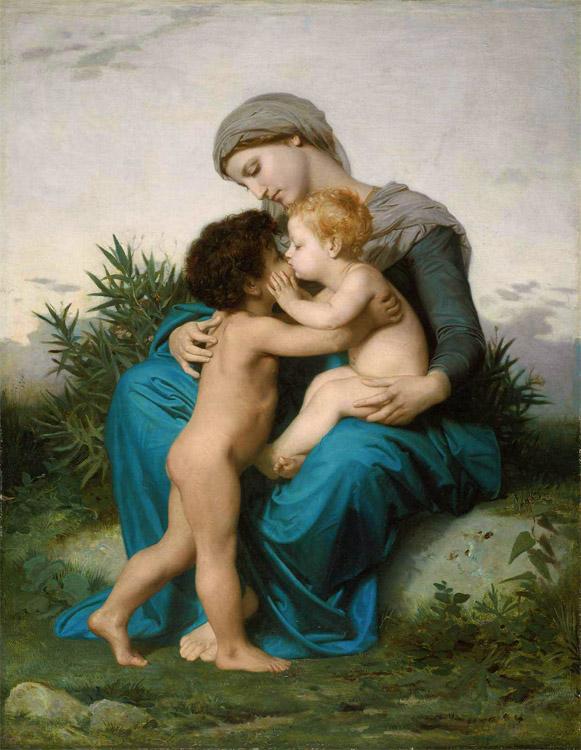 Adolphe William Bouguereau Fraternal Love (mk26) China oil painting art